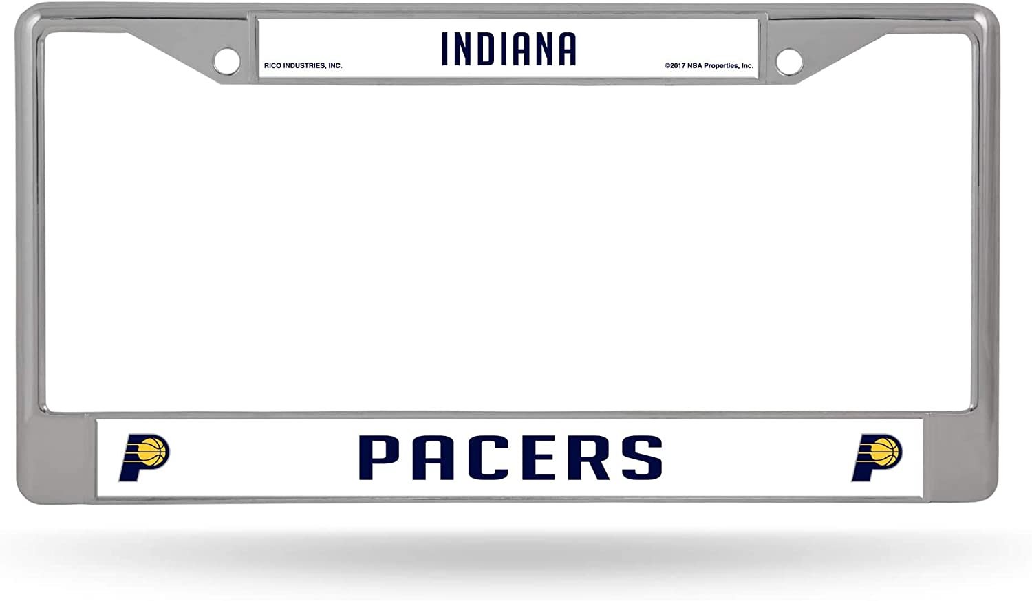 Indiana Pacers Premium Metal License License Plate Frame Chrome Tag Cover, 12x6 Inch 1