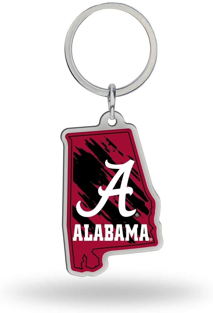 NCAA Alabama Crimson Tide State Shape Keychain 1