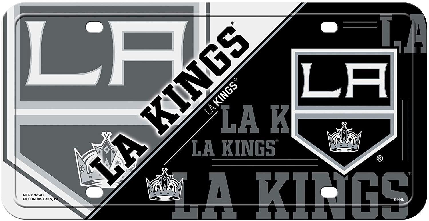 Los Angeles Kings Metal Auto Tag License Plate, Split Design, 6x12 Inch