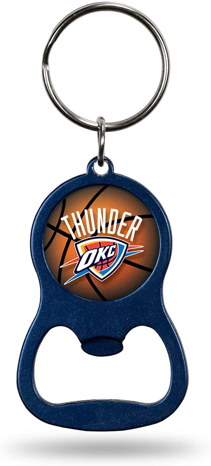 Oklahoma City Thunder Keychain Bottle Opener Colored, Navy, Measures 1.25" x 3.75" 1