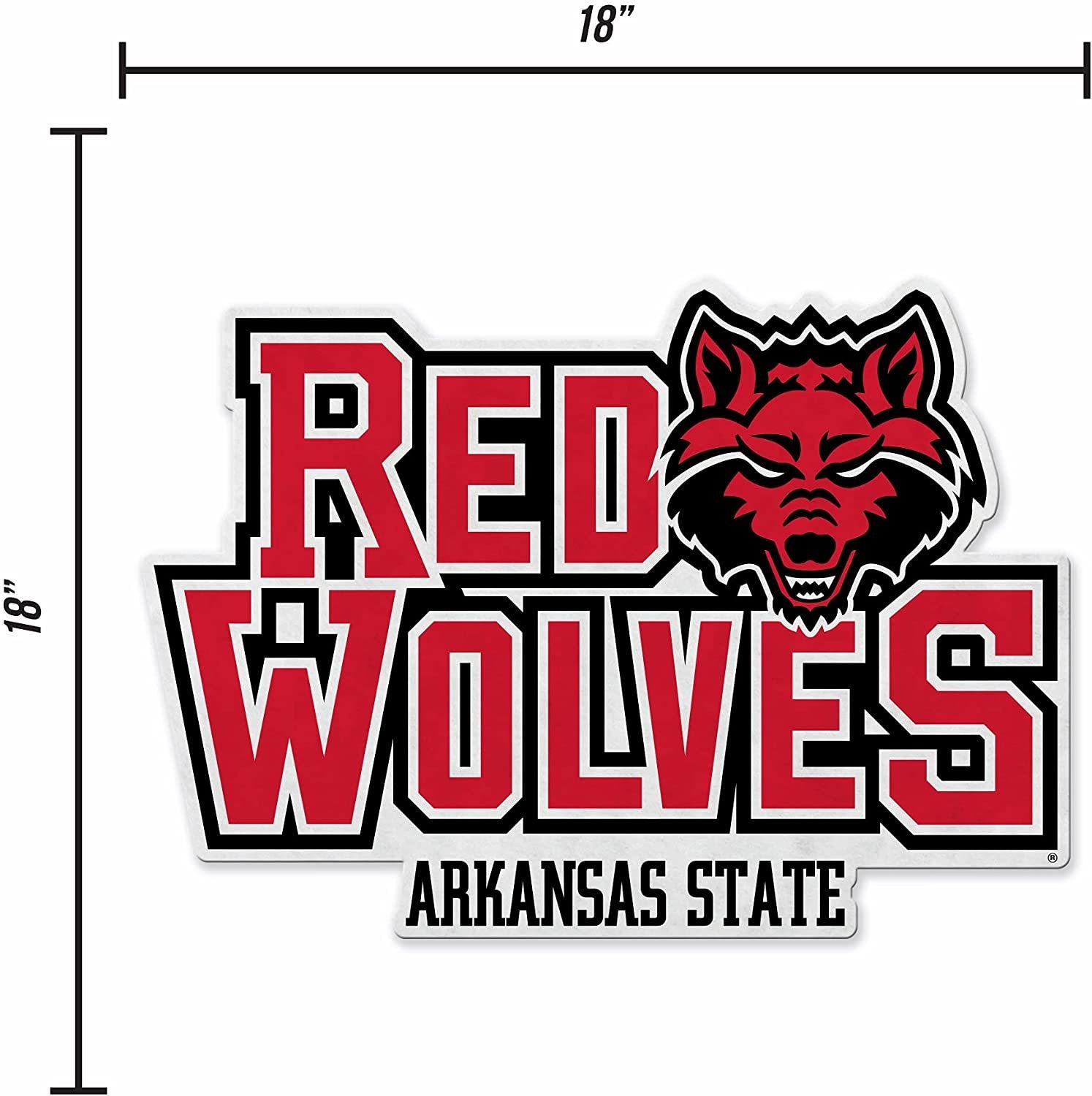 Arkansas State University Red Wolves Soft Felt Pennant, Primary Design, Shape Cut, 18 Inch, Easy To Hang 5