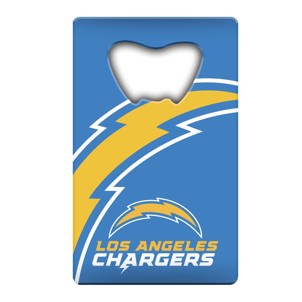 Los Angeles Chargers Heavy Duty Metal Bottle Opener Credit Card Size 2 x 3.25 Inch 1