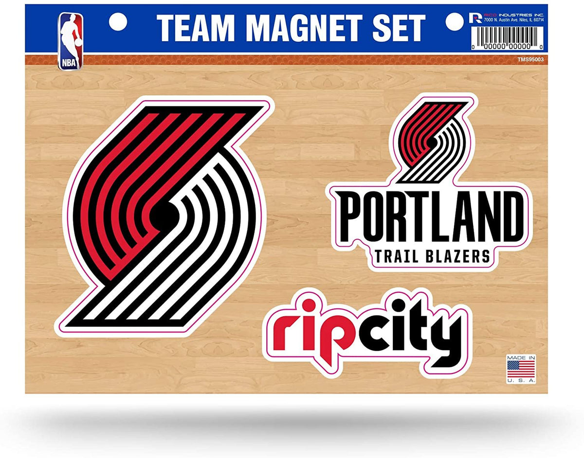 Rico Industries NBA Portland Trail Blazers Die Cut Team Magnet Set Sheet , 8.5 x 11-inches 1