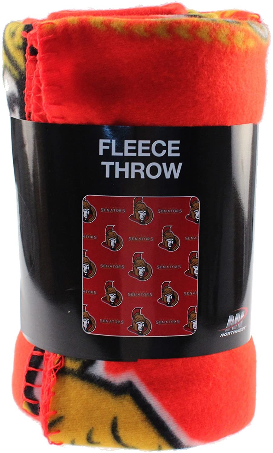Ottawa Senators Throw Blanket, Soft Fleece, 50x60 Inch, Lightweight, Repeater Design 3
