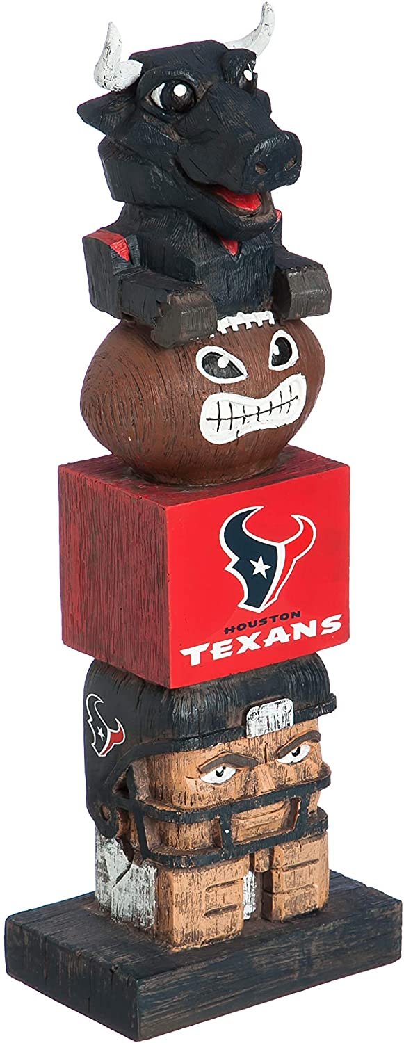 Houston Texans 16 Inch Tiki Totem Garden Statue Resin Outdoor Decoration 1