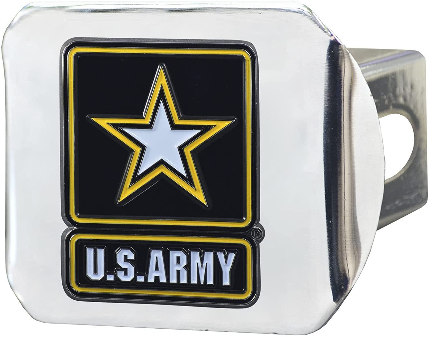 FANMATS NCAA Army Black Knights Hitch Cover with Color Emblemchrome Hitch Cover with Color Emblem, Chrome, One Size