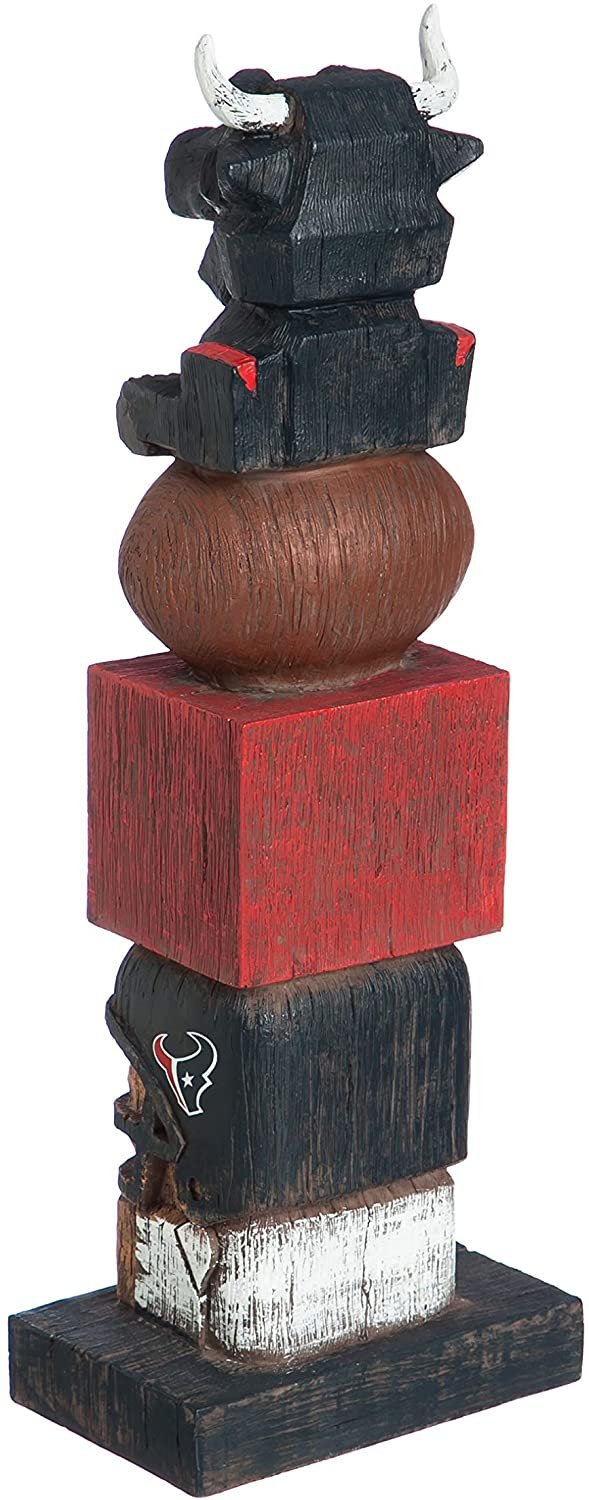Houston Texans 16 Inch Tiki Totem Garden Statue Resin Outdoor Decoration 2