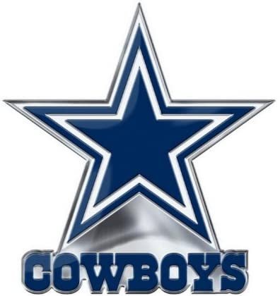 Dallas Cowboys Premium Aluminum Metal Raised Auto Emblem, Alternate Logo, Color Embossed, Full Adhesive Backing