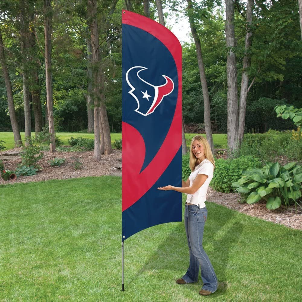 Houston Texans Tall Team Flag Tailgating Flag Kit 8.5 x 2.5 feet with Pole 2
