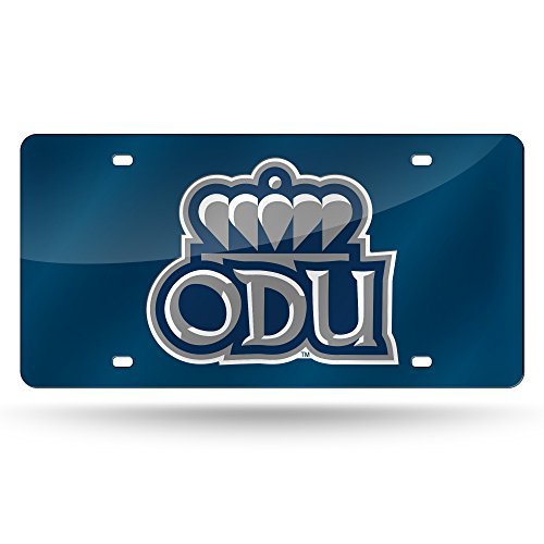 Old Dominion University Monarchs Premium Laser Cut Tag License Plate, Blue, Mirrored Acrylic Inlaid, 12x6 Inch 3