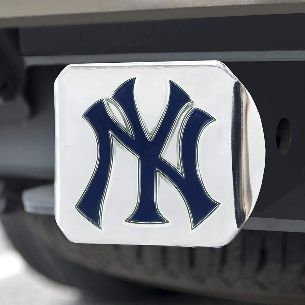 New York Yankees Hitch Cover Solid Metal with Raised Color Metal Emblem 2" Square Type III