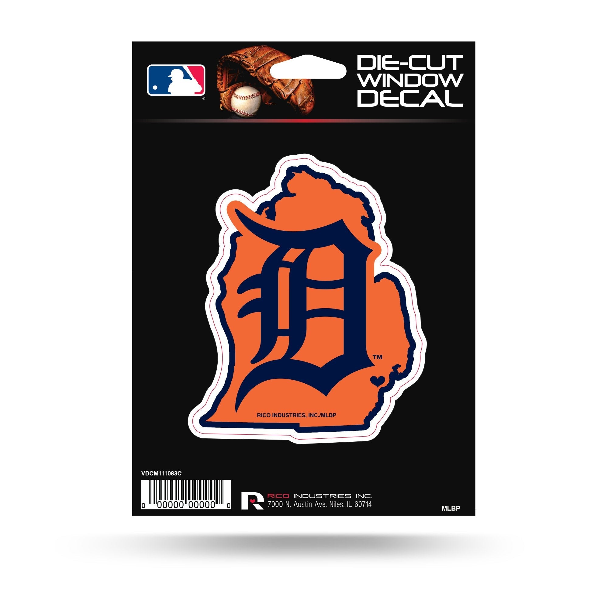 Detroit Tigers State Outline 5" Decal Sticker Flat Vinyl Die Cut Auto Home Emblem Baseball 1