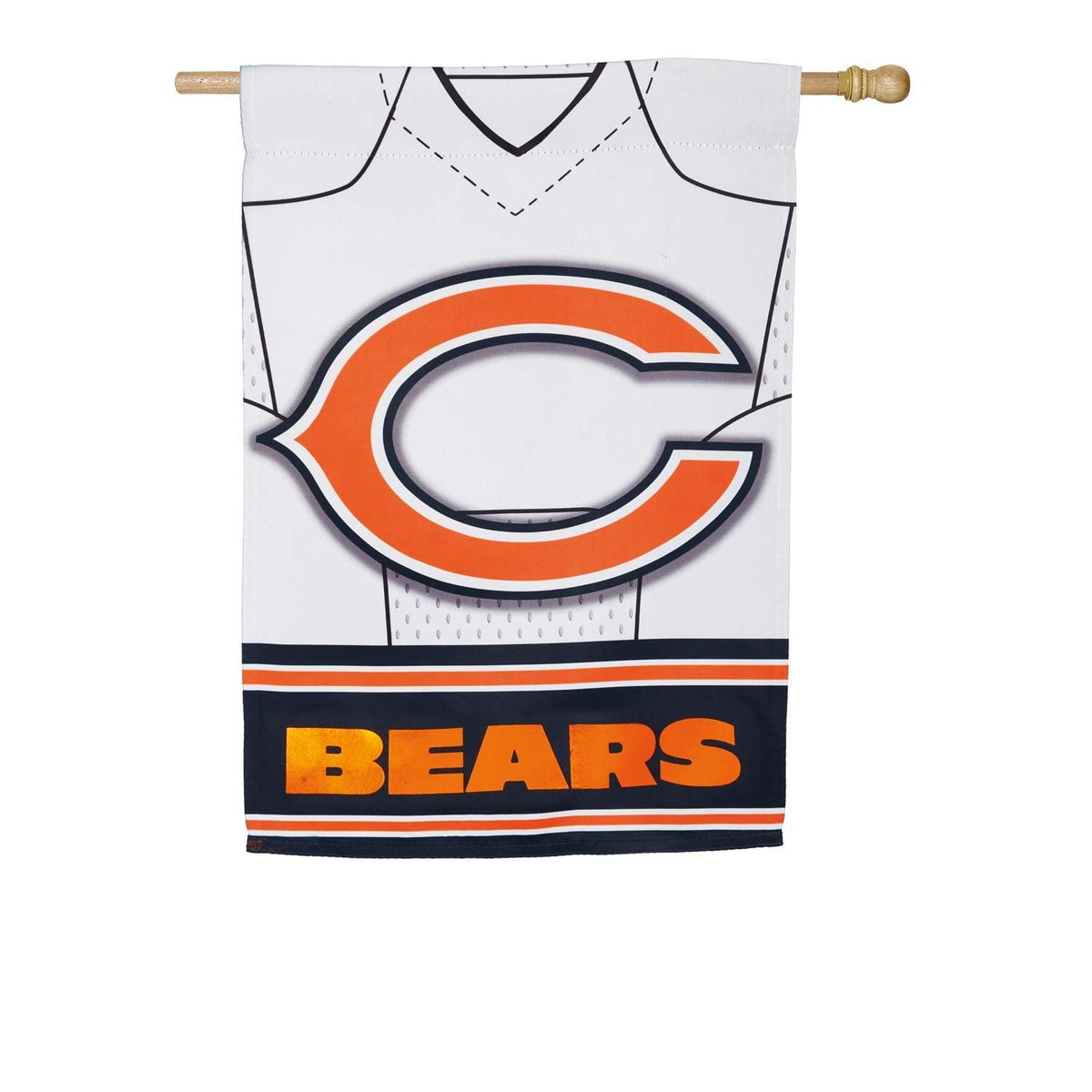 Chicago Bears Premium Premium 2-Sided Banner Flag, Suede, Jersey Graphics, 28x44 Inch 1