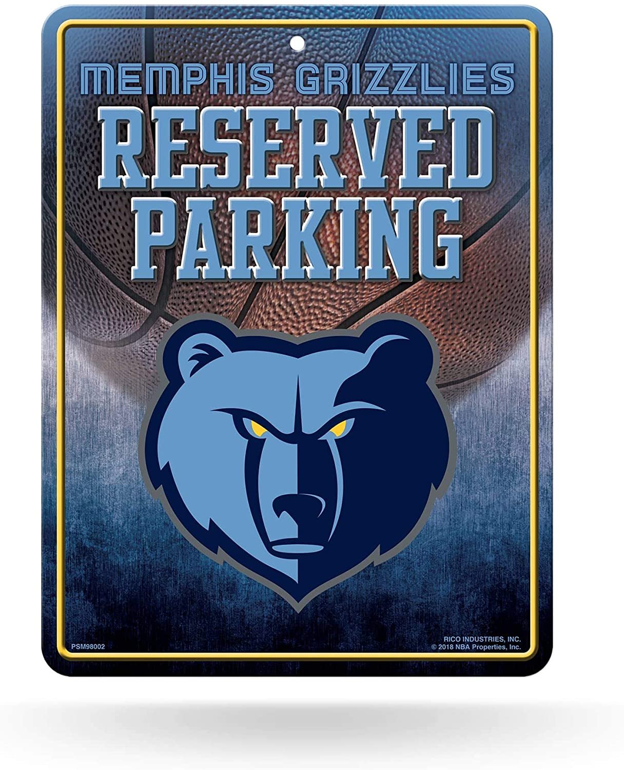 NBA Memphis Grizzlies 8.5-Inch by 11-Inch Metal Parking Sign Décor 1