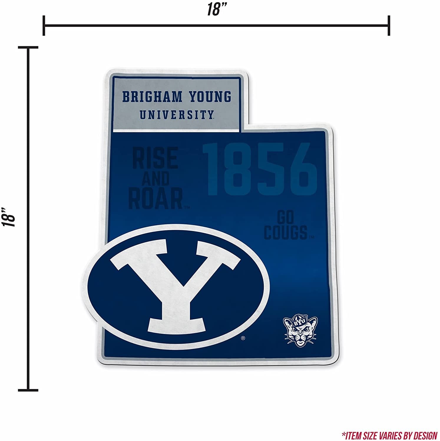 BYU Cougars Pennant State Shape 18 Inch Soft Felt Brigham Young University 4