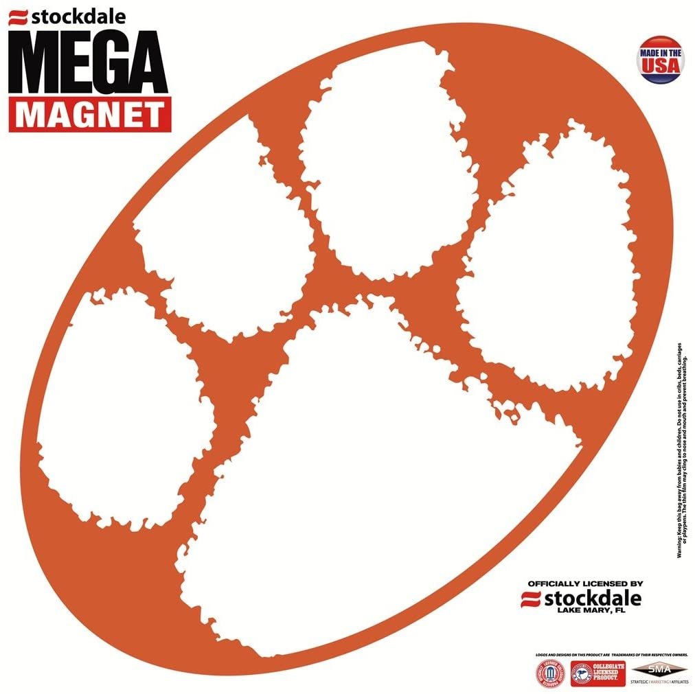 Clemson University Tigers 12 Inch Magnet Mega Logo Design Oval 1