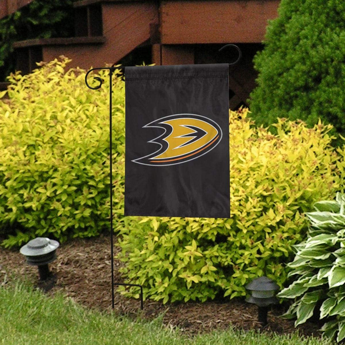 Anaheim Ducks Garden Flag Banner, Embroidered Applique, Indoor/Outdoor, Team Color, 10x15 Inch 3