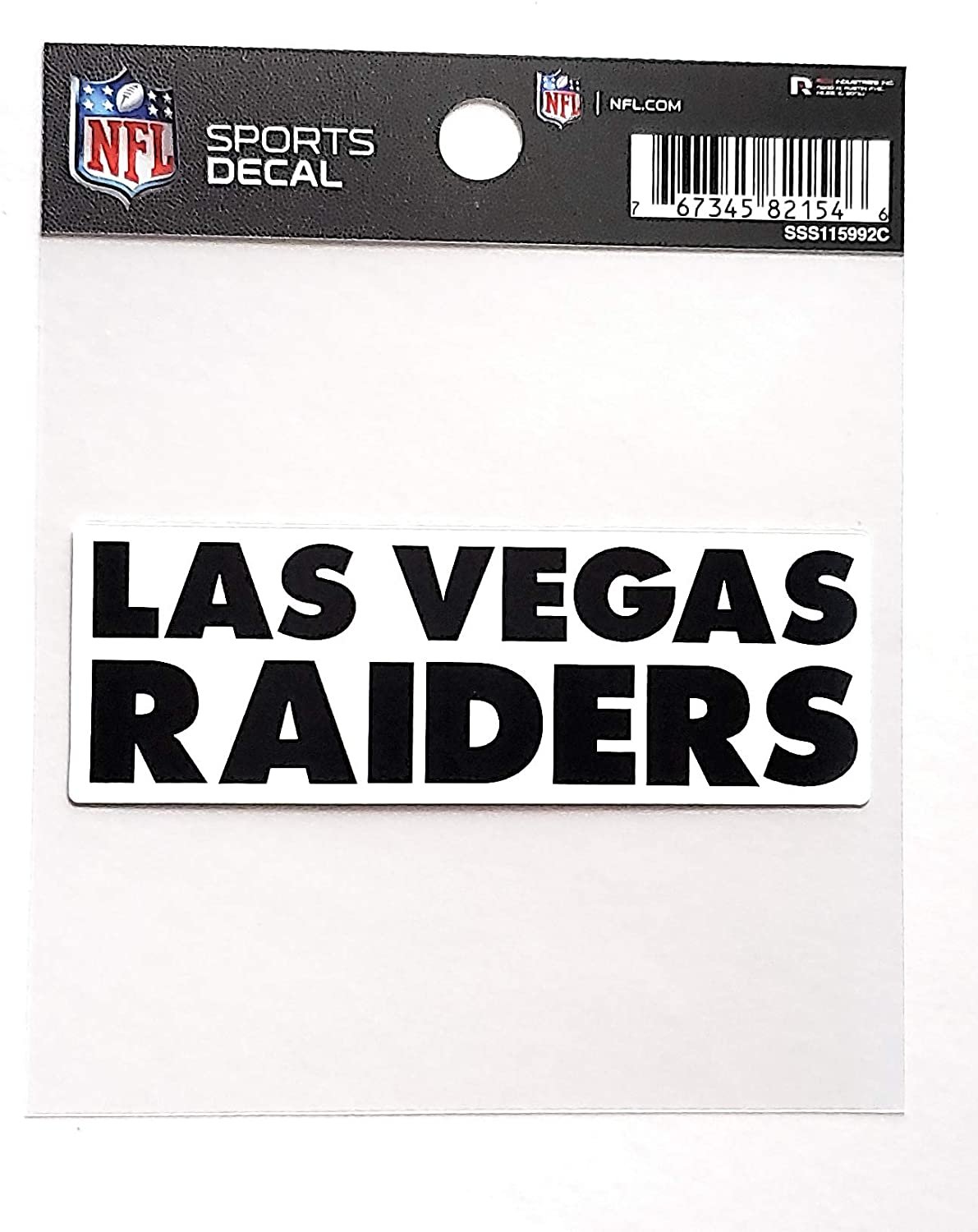 Las Vegas Raiders 4x4 Inch Die Cut Decal Sticker, Wordmark Logo, Clear Backing 1