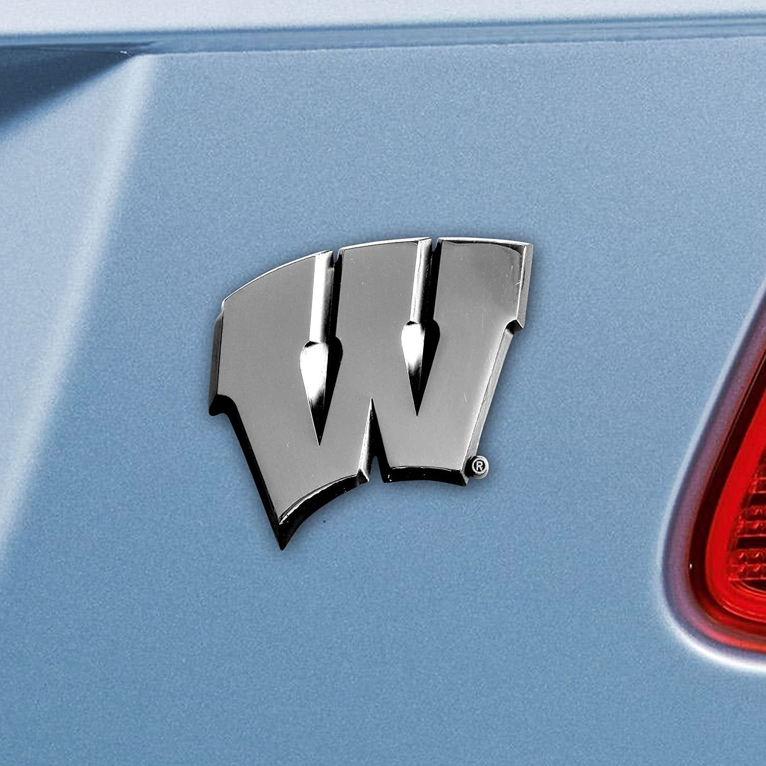 University of Wisconsin Badgers Solid Metal Raised Auto Emblem Decal Adhesive Backing 2
