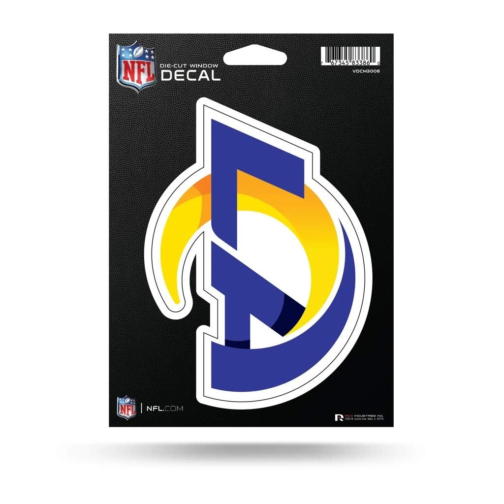 NFL Los Angeles Rams Unisex NFL Rico Industries Medium Die Cut Vinyl Decal, Los Angeles Rams, 5 x 7-inches, Team Color, 5.75" x 7.75" 1