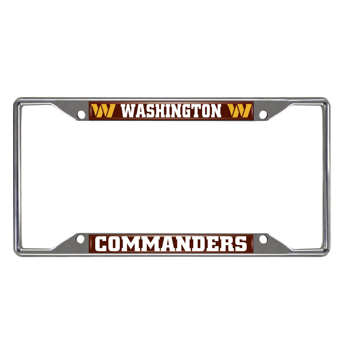 Washington Commanders Metal License Plate Frame Chrome Tag Cover 6x12 Inch