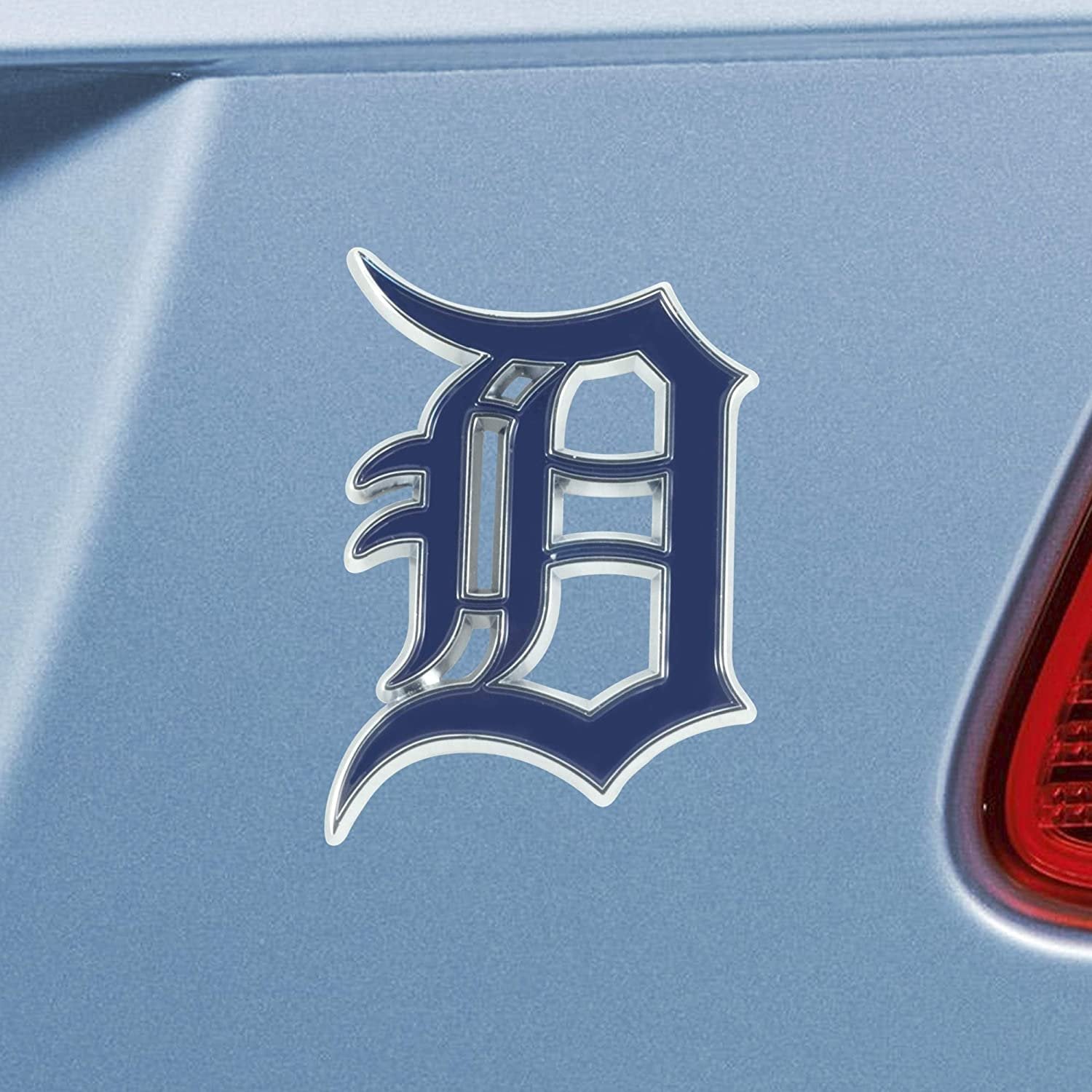 Detroit Tigers Premium Solid Metal Color Auto Emblem Adhesive Backing