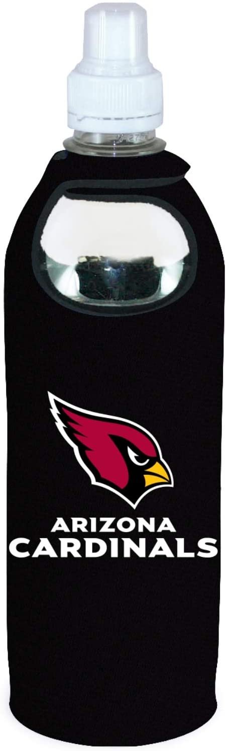 Arizona Cardinals 1/2 Liter Water Soda Bottle Beverage Insulator Holder Cooler with Clip Football 1