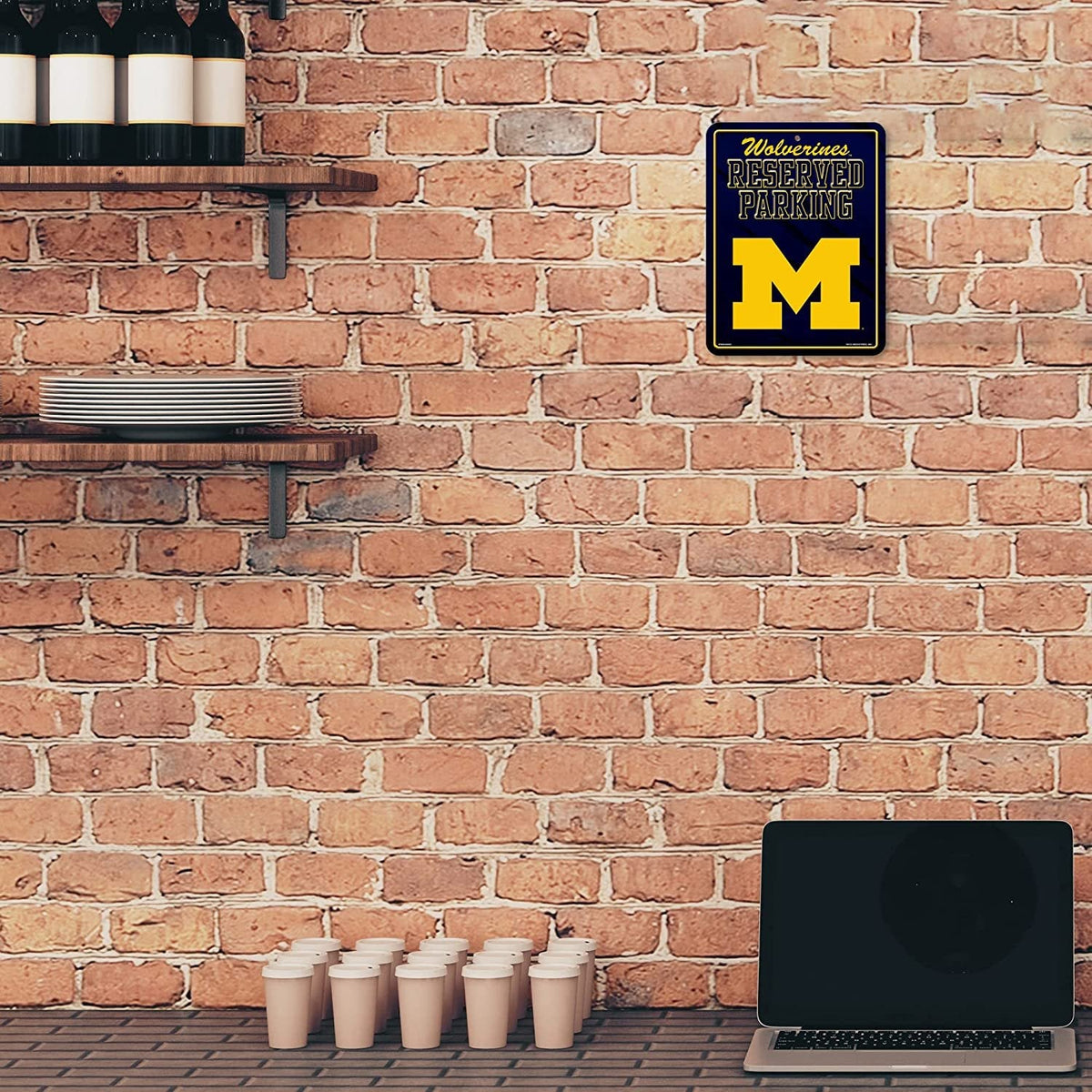 University of Michigan Wolverines Metal Parking Novelty Wall Sign 8.5 x 11 Inch 3