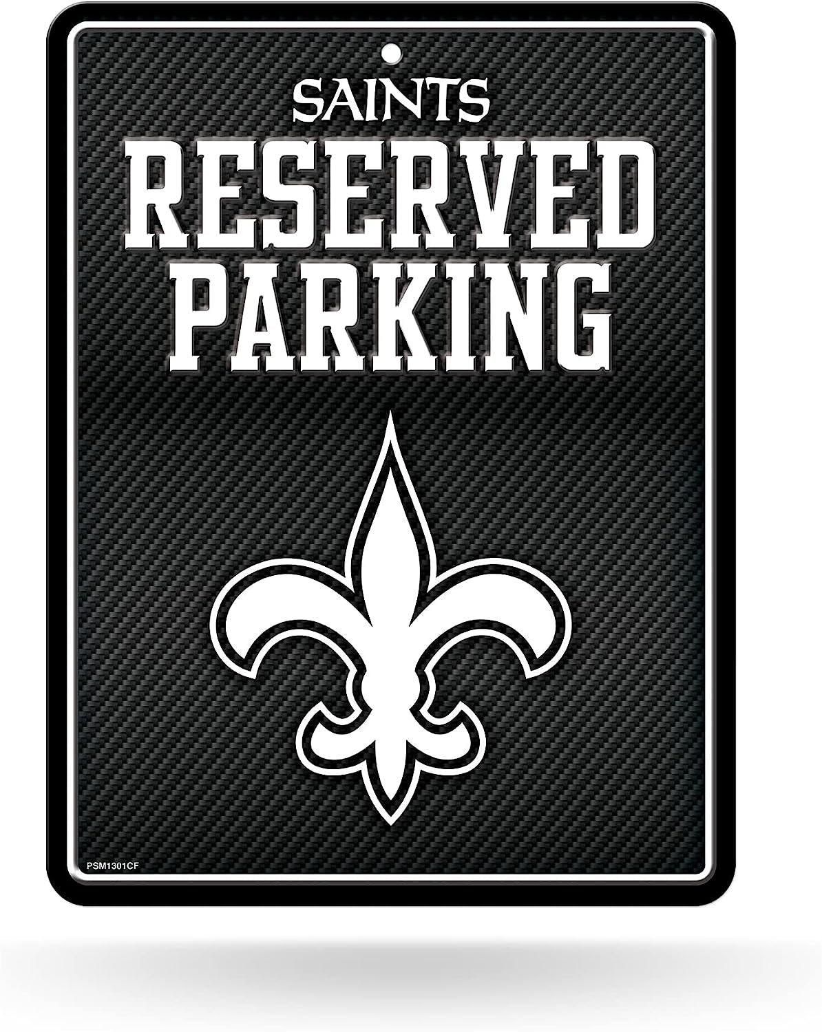 New Orleans Saints Metal Parking Novelty Wall Sign 8.5 x 11 Inch Carbon Fiber Design 1