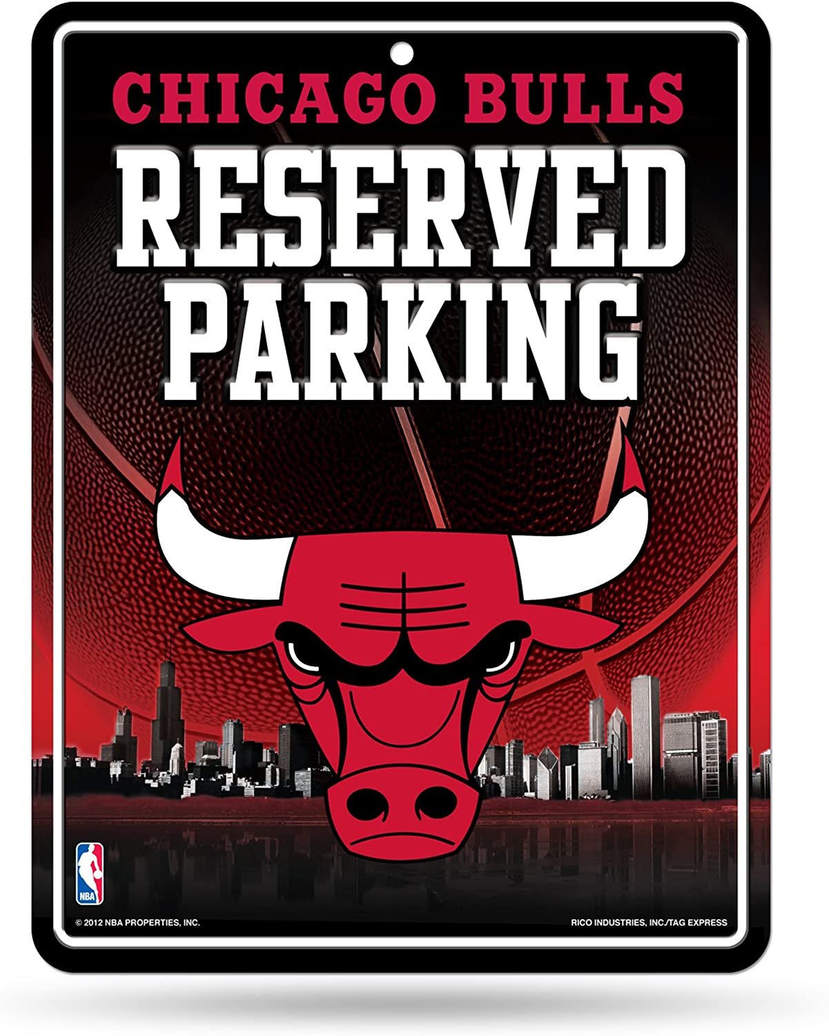 Chicago Bulls Metal Parking Sign, Embossed, 8.5x11 Inch 1