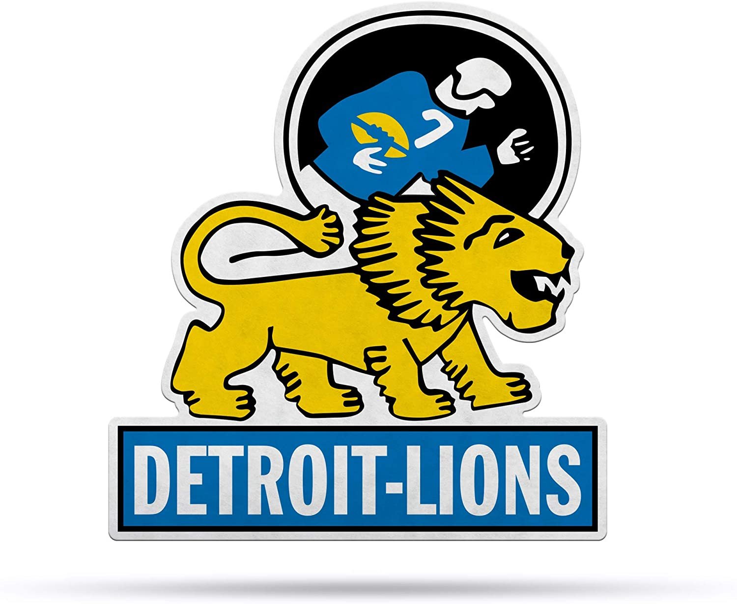 Detroit Lions Pennant Retro Logo 18 Inch Soft Felt 1