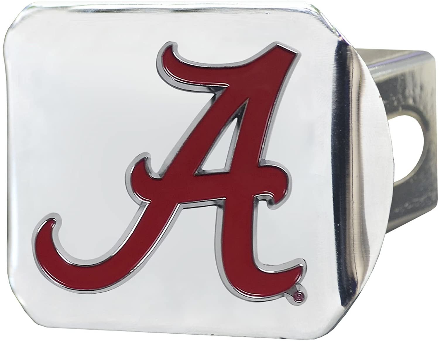 Alabama Crimson Tide Hitch Cover Solid Metal with Raised Color Metal Emblem 2" Square Type III University of