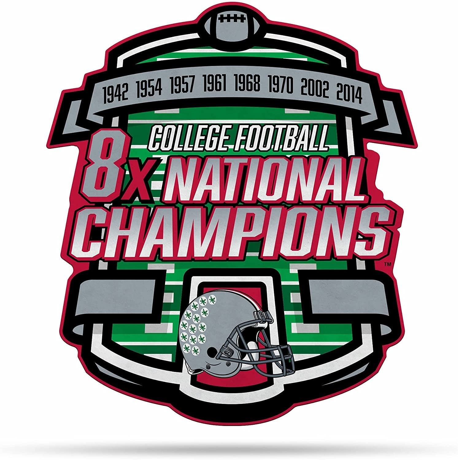 Ohio State Buckeyes 8X Champions Pennant 18 Inch Soft Felt University of
