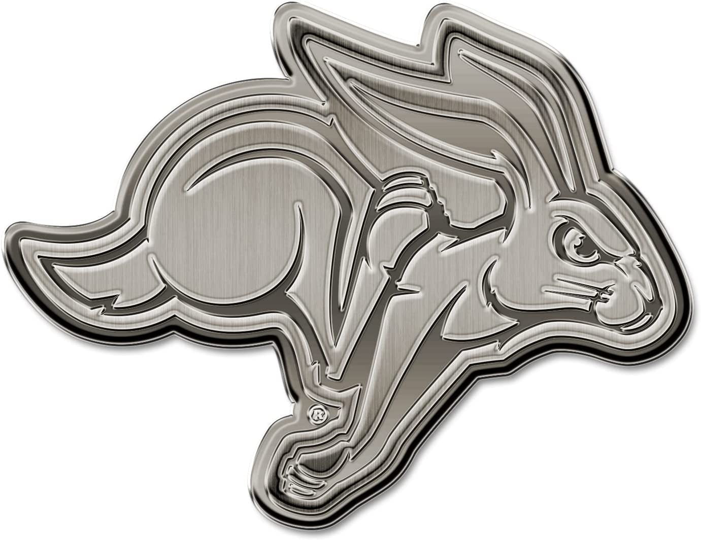 South Dakota State University Jackrabbits Solid Metal Auto Emblem Antique Nickel for Car/Truck/SUV 1