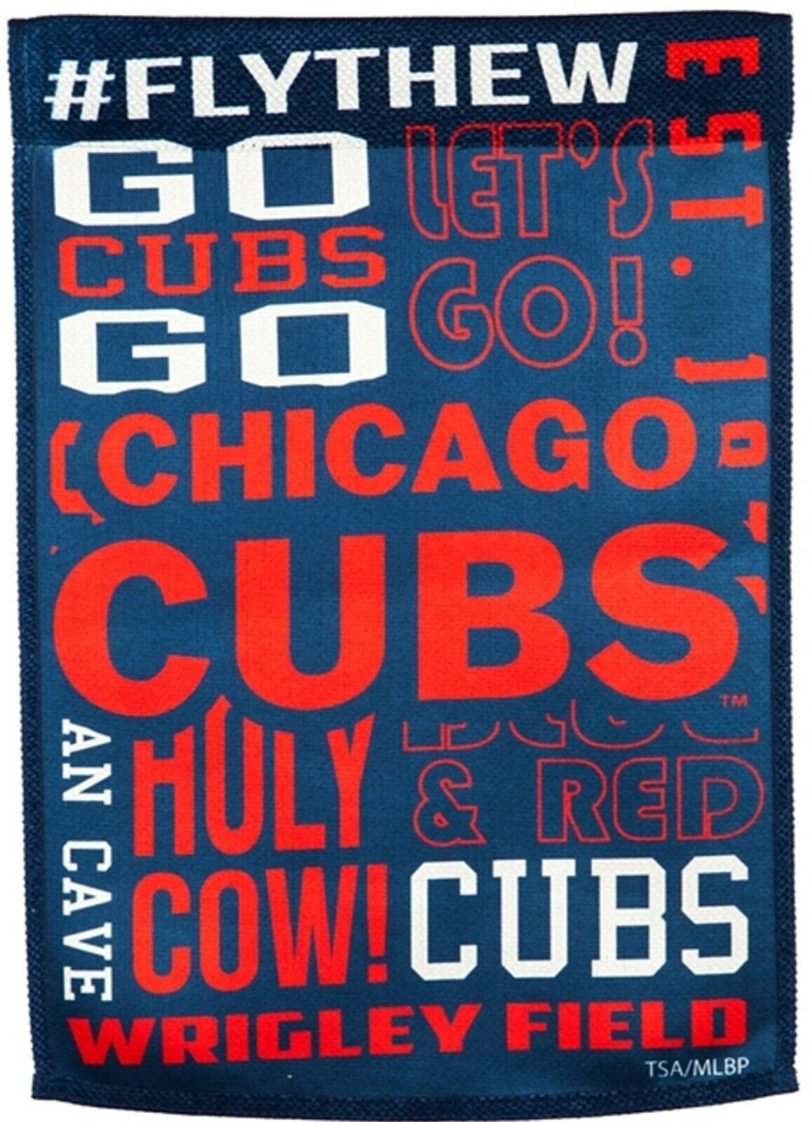 Chicago Cubs Fan Rules Premium 2-Sided 28x44 Banner Outdoor House Flag Baseball 3