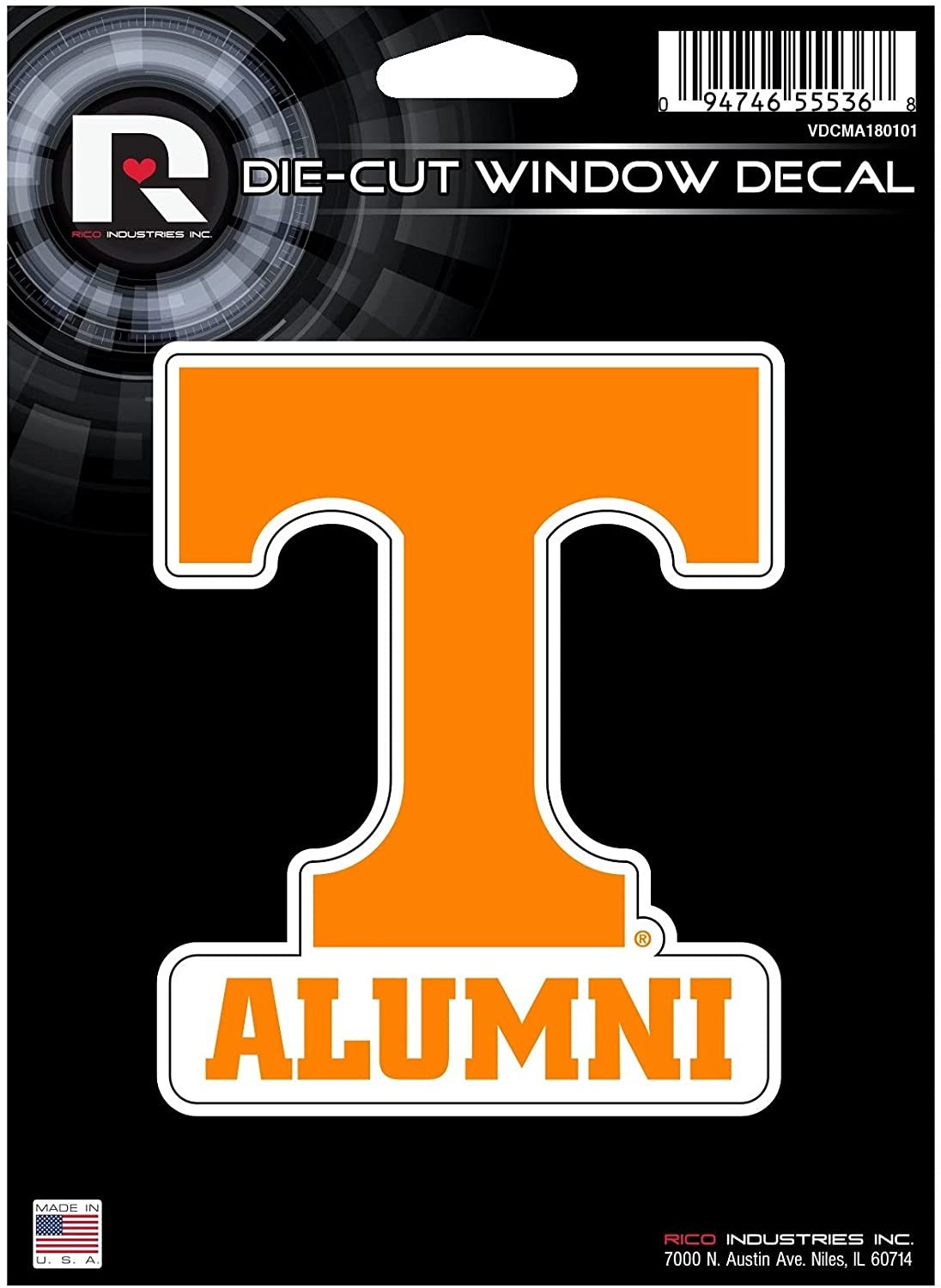 Tennessee Volunteers Alumni 5" Decal Sticker Flat Vinyl Die Cut Auto Home Emblem University of 1