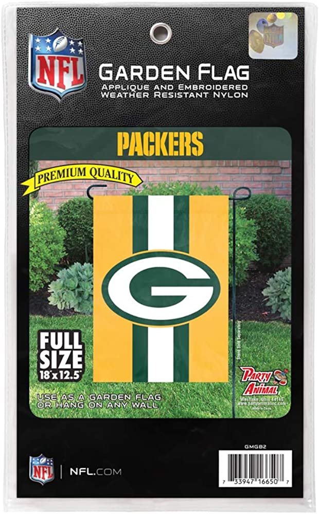 Green Bay Packers Premium Garden Flag Banner Applique Embroidered 12.5x18 Inch 3