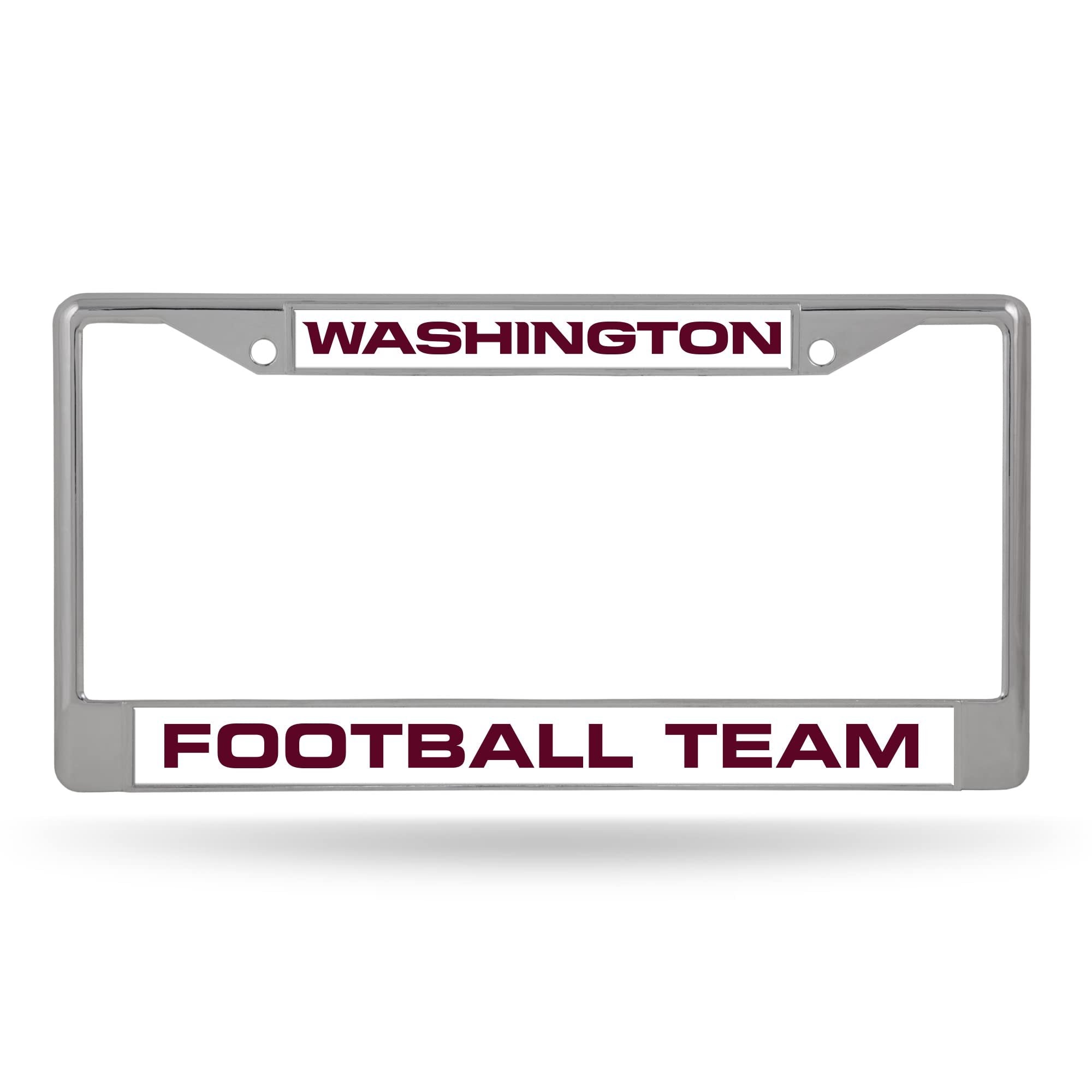 Washington Football Team Commanders Metal License Plate Frame Chrome Tag Cover, 12x6 Inch