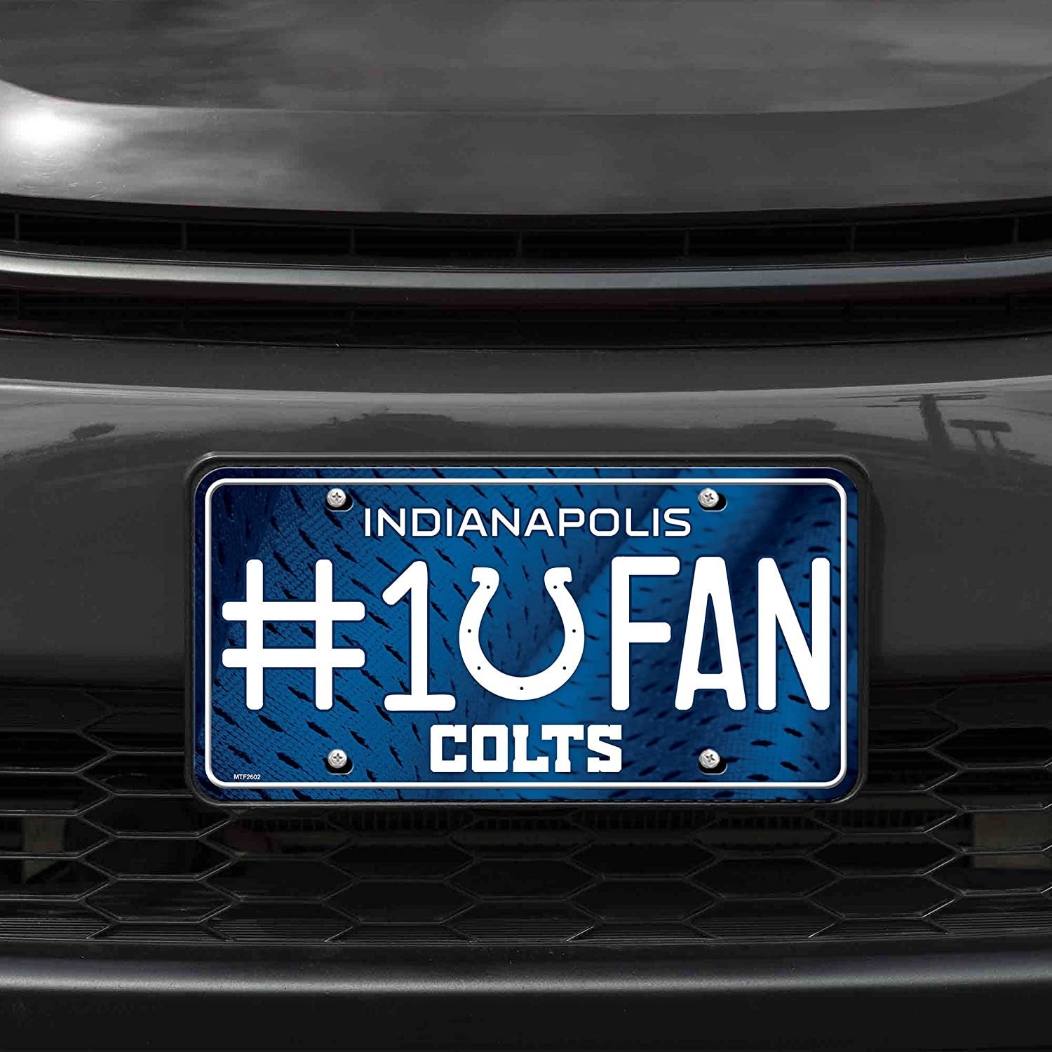 Indianapolis Colts Metal Auto Tag License Plate, #1 Fan Design, 12x6 Inch 2