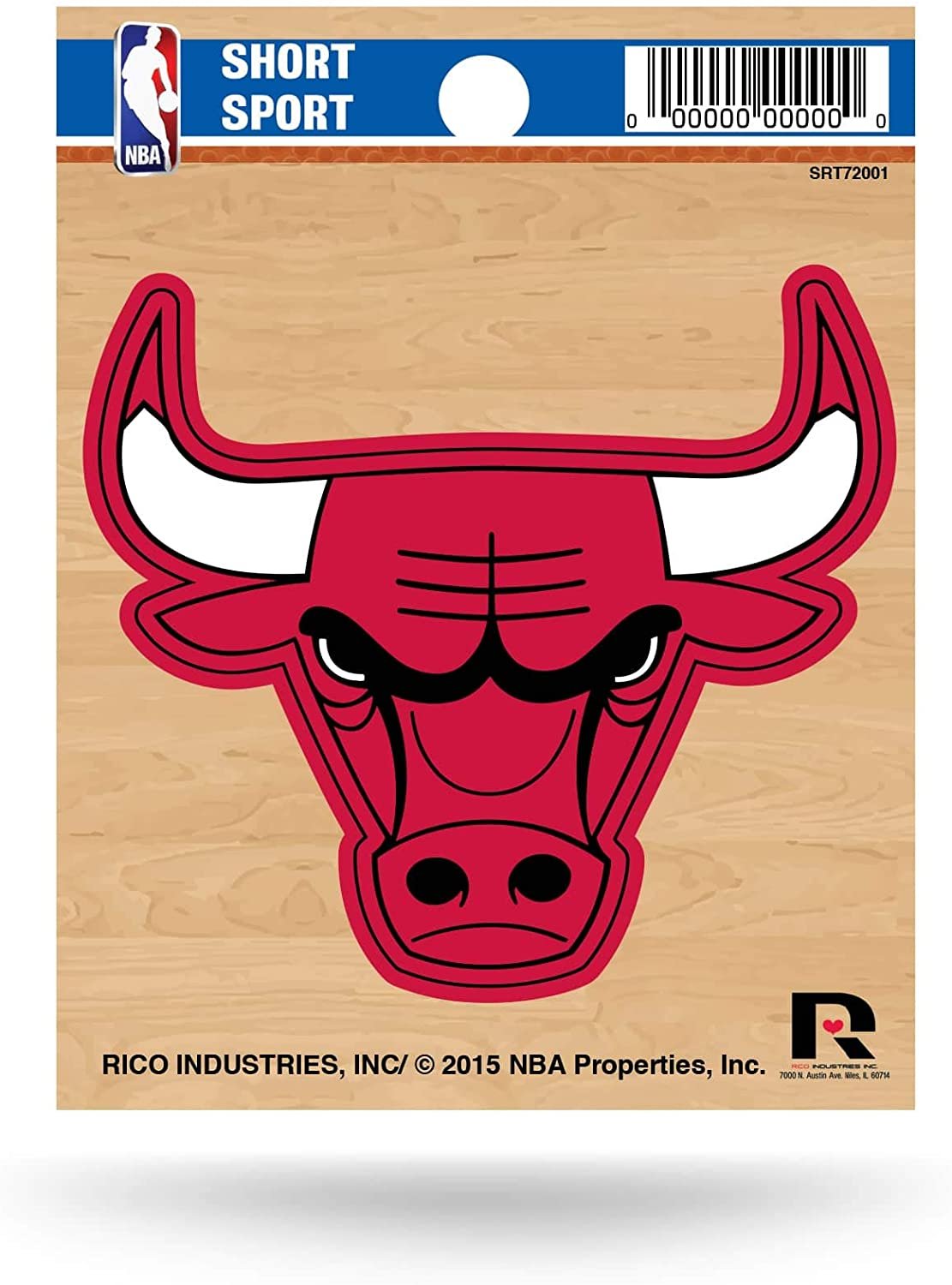 Chicago Bulls 3 Inch Decal Sticker, Flat Vinyl, Die Cut, Full Adhesive Backing