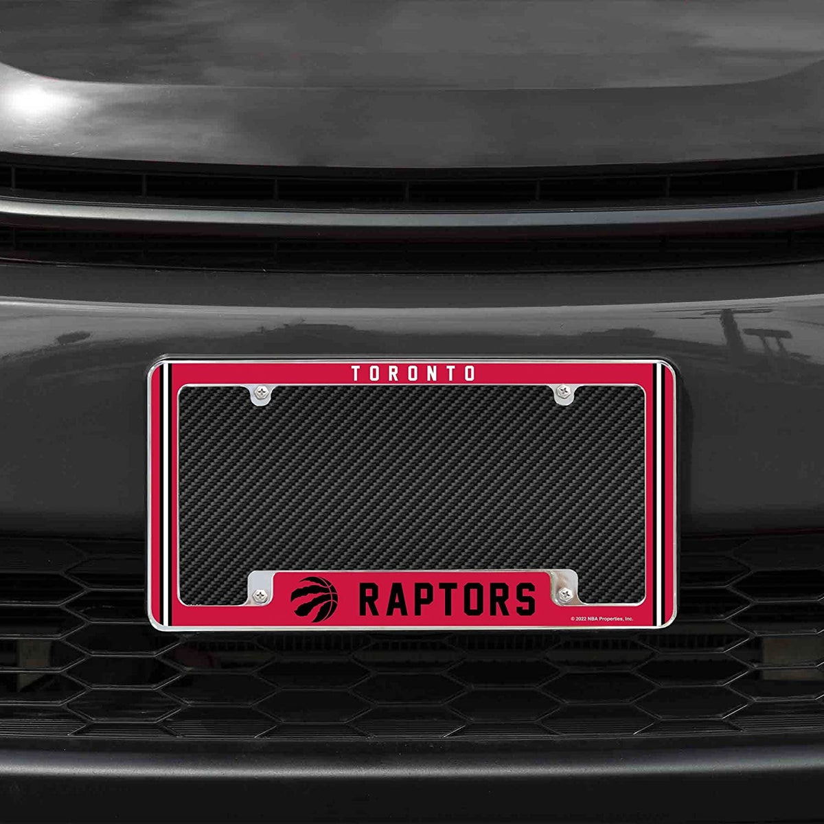 Toronto Raptors Metal License Plate Frame Chrome Tag Cover Alternate Design 6x12 Inch 2