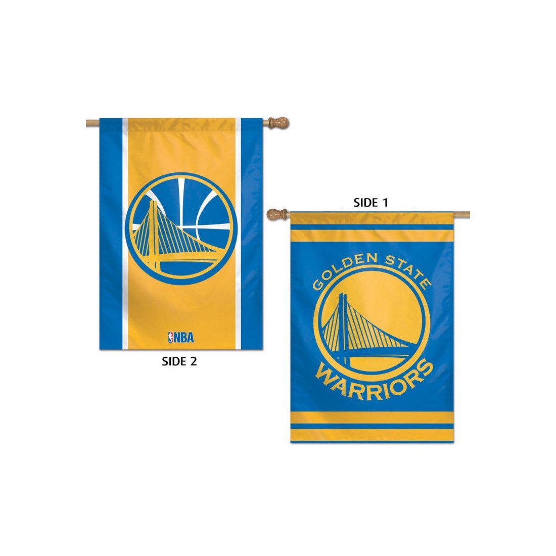 NBA Golden State Warriors 2 Sided Vertical Flag, 28 x 40