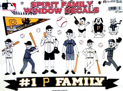 MLB Pittsburgh Pirates Spirit Family Decal Sheet, 8.5 x 11-inches 1