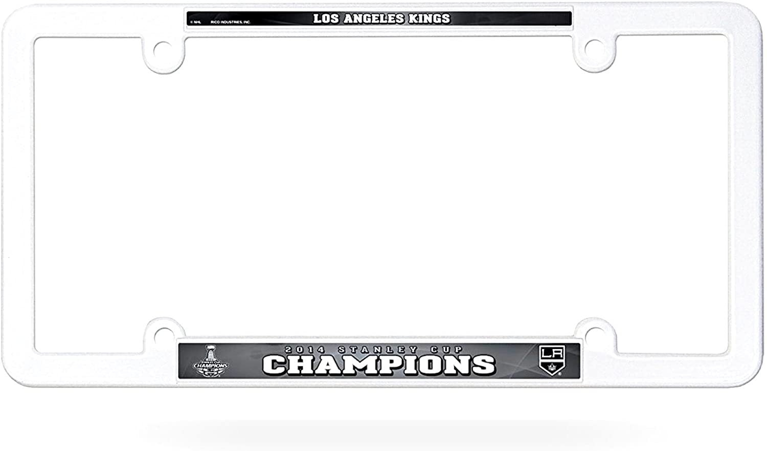 Los Angeles Kings 2014 Champions EZ View Plastic License Plate Frame Tag Cover Hockey Stanley Cup Championship