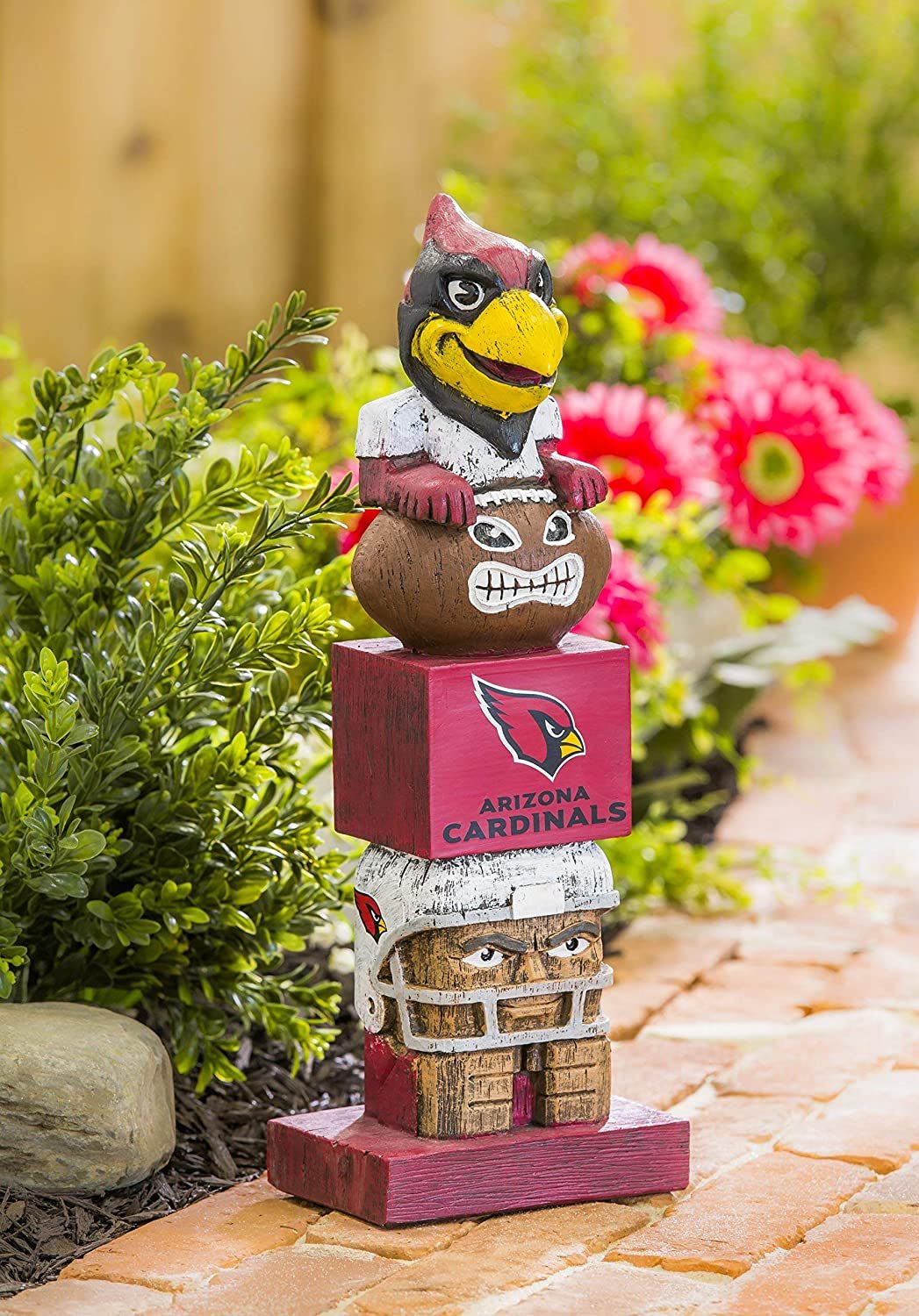 Arizona Cardinals 16 Inch Tiki Totem Garden Statue Resin Outdoor Decoration 3