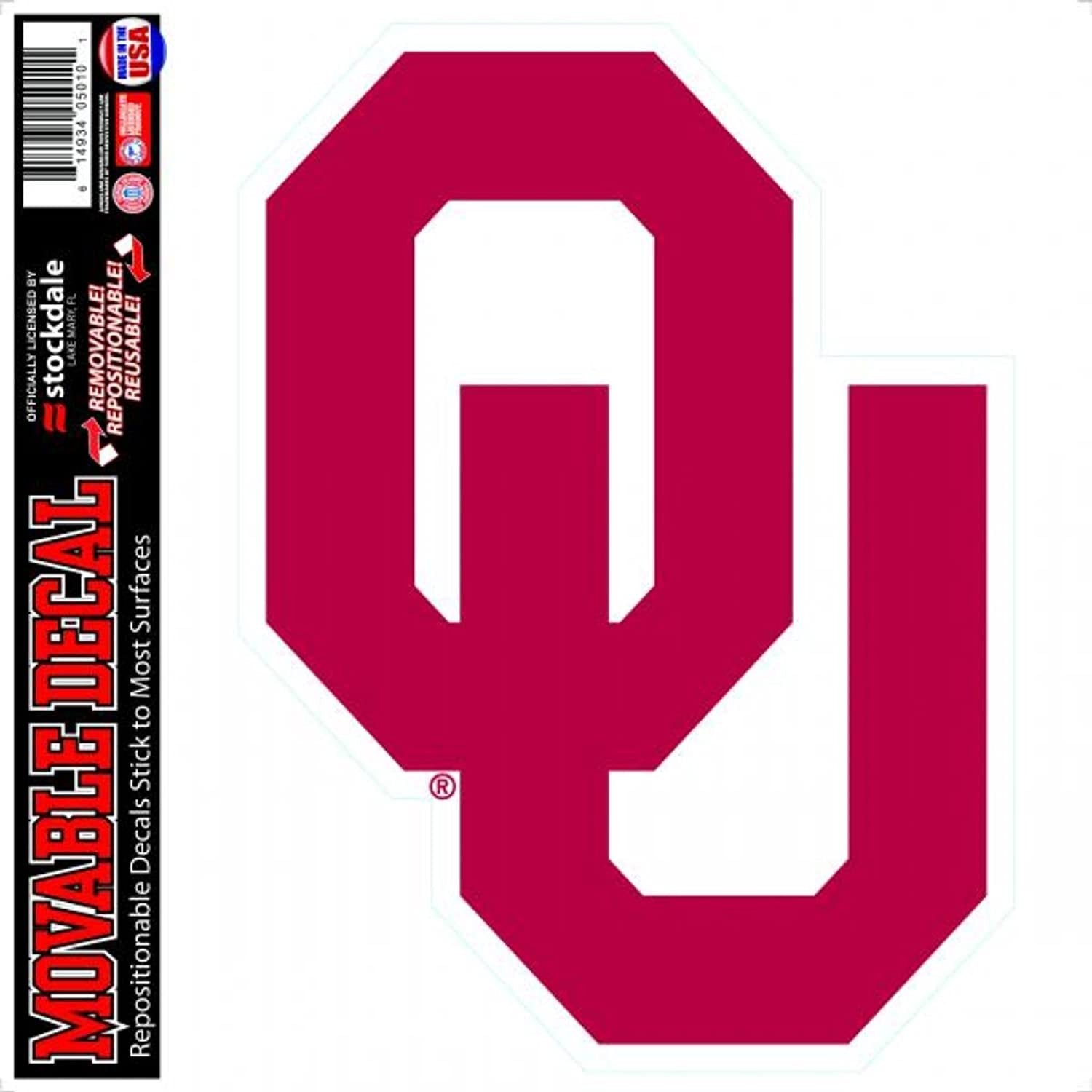 University of Oklahoma Sooners 12 Inch Decal Sticker, Shape Cut, Flat Vinyl, Auto Home Use, Full Adhesive Backing 1