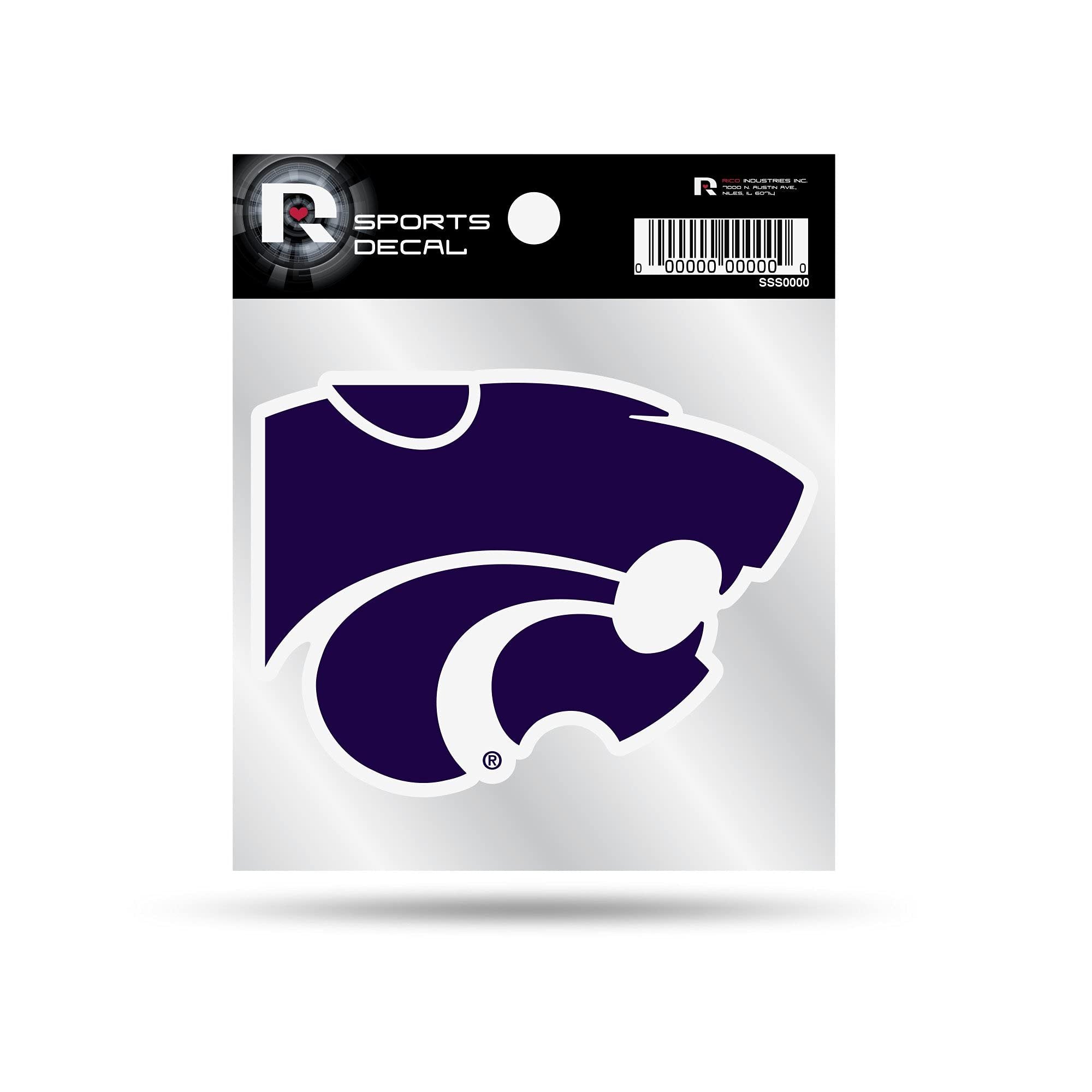 Rico Industries NCAA Kansas State Wildcats 4"x4" Small Style Decal