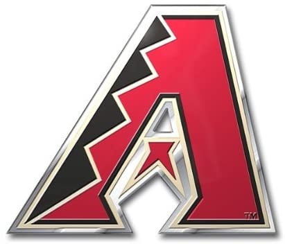 Arizona Diamondbacks Auto Emblem, Aluminum Metal, Embossed Team Color, Raised Decal Sticker, Full Adhesive Backing
