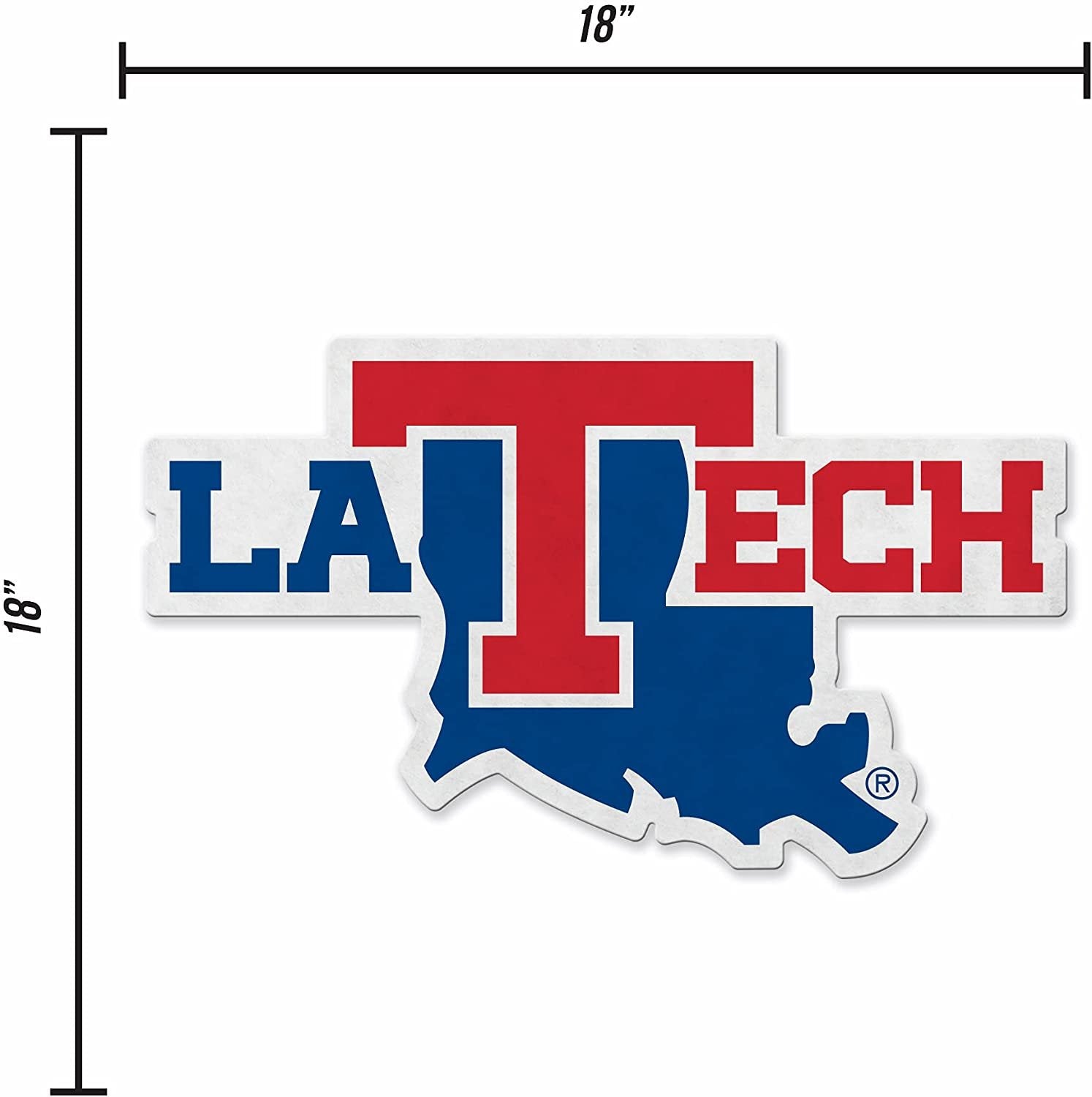 Rico Industries NCAA Louisiana Tech Bulldogs Primary Logo Shape Cut Pennant 4