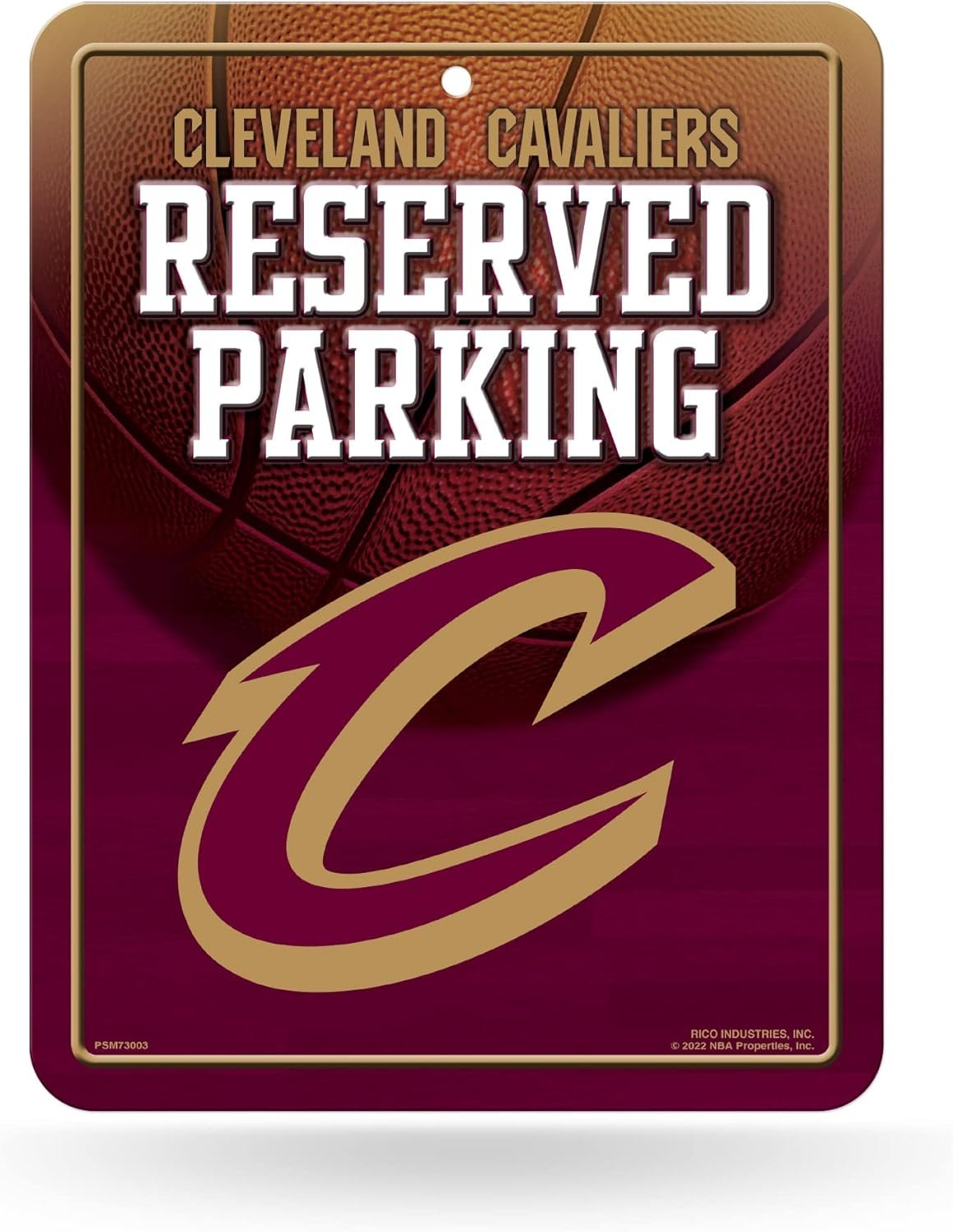 Cleveland Cavaliers Metal Wall Parking Sign, 8.5x11 Inch, Great for Man Cave, Bed Room, Office, Home Decor 1